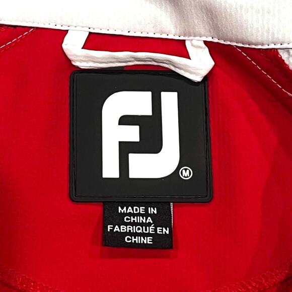 ★ FootJoy (FJ) Half Zip Red Pullover Windbreaker Shirt / Jacket ★ - Picture 7 of 7